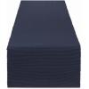 imageDII Basic Everyday Ribbed Tabletop 100 Cotton Placemat Set 13x19 White 6 PieceNautical Blue