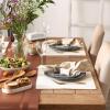 imageDII Basic Everyday Ribbed Tabletop 100 Cotton Placemat Set 13x19 White 6 PieceOff White