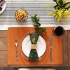 imageDII Basic Everyday Ribbed Tabletop 100 Cotton Placemat Set 13x19 White 6 PiecePumpkin Spice