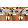 imageDII Basic Everyday Ribbed Tabletop 100 Cotton Placemat Set 13x19 White 6 PiecePumpkin Spice