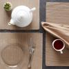 imageDII Basic Everyday Ribbed Tabletop 100 Cotton Placemat Set 13x19 White 6 PieceStone