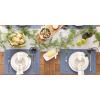 imageDII Basic Everyday Ribbed Tabletop 100 Cotton Placemat Set 13x19 White 6 PieceStonewash Blue