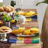 imageDII Basic Everyday Ribbed Tabletop 100 Cotton Placemat Set 13x19 White 6 PieceSummer Check