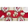 imageDII Basic Everyday Ribbed Tabletop 100 Cotton Placemat Set 13x19 White 6 PieceTango Red