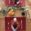 imageDII Basic Everyday Ribbed Tabletop 100 Cotton Placemat Set 13x19 White 6 PieceWine