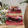 imageDII Basic Everyday Ribbed Tabletop 100 Cotton Placemat Set 13x19 White 6 PieceWine