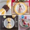 imageDII Basic Napkin Ring Collection Decorative Rustic Farmhouse Style Large Set Black Rub Finish 6 PieceTriangle Band