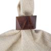 imageDII Basic Napkin Ring Collection Decorative Rustic Farmhouse Style Large Set Black Rub Finish 6 PieceTriangle Band