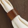 imageDII Basic Napkin Ring Collection Decorative Rustic Farmhouse Style Large Set Black Rub Finish 6 PieceWood Band