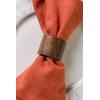 imageDII Basic Napkin Ring Collection Decorative Rustic Farmhouse Style Large Set Black Rub Finish 6 PieceWood Band
