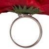 imageDII Beautiful Peony Flower Napkin Rings Deep Red 4 PieceDeep Red