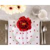 imageDII Beautiful Peony Flower Napkin Rings Deep Red 4 PieceDeep Red