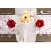imageDII Beautiful Peony Flower Napkin Rings Deep Red 4 PieceDeep Red