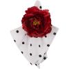imageDII Beautiful Peony Flower Napkin Rings Deep Red 4 PieceDeep Red