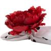 imageDII Beautiful Peony Flower Napkin Rings Deep Red 4 PieceDeep Red
