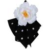 imageDII Beautiful Peony Flower Napkin Rings Deep Red 4 PieceWhite