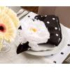 imageDII Beautiful Peony Flower Napkin Rings Deep Red 4 PieceWhite