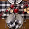 imageDII Buffalo Check Collection Classic Farmhouse Cloth Napkin Set 20x20 Black ampamp White 6 PieceBlack  White