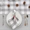 imageDII Buffalo Check Collection Classic Farmhouse Cloth Napkin Set 20x20 Black ampamp White 6 PieceGray  White