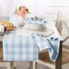 imageDII Buffalo Check Collection Classic Farmhouse Cloth Napkin Set 20x20 Black ampamp White 6 PieceLight Blue  White