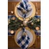 imageDII Buffalo Check Collection Classic Farmhouse Cloth Napkin Set 20x20 Black ampamp White 6 PieceNavy  Cream