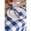 imageDII Buffalo Check Collection Classic Farmhouse Cloth Napkin Set 20x20 Black ampamp White 6 PieceNavy  Cream