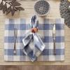 imageDII Buffalo Check Collection Classic Farmhouse Cloth Napkin Set 20x20 Black ampamp White 6 PieceStonewash Blue