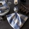 imageDII Buffalo Check Collection Classic Farmhouse Cloth Napkin Set 20x20 Black ampamp White 6 PieceStonewash Blue