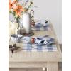 imageDII Buffalo Check Collection Classic Farmhouse Cloth Napkin Set 20x20 Black ampamp White 6 PieceStonewash Blue
