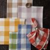 imageDII Buffalo Check Collection Classic Farmhouse Cloth Napkin Set 20x20 Black ampamp White 6 PieceStonewash Blue