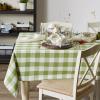 imageDII Buffalo Check Collection Classic Farmhouse Tablecloth Tablecloth 60x84 Gray ampamp WhiteAntique Green