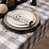 imageDII Buffalo Check Collection Classic Farmhouse Tablecloth Tablecloth 60x84 Gray ampamp WhiteGray  White