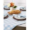 imageDII Buffalo Check Collection Classic Farmhouse Tablecloth Tablecloth 60x84 Gray ampamp WhiteLight Blue  White