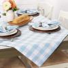 imageDII Buffalo Check Collection Classic Farmhouse Tablecloth Tablecloth 60x84 Gray ampamp WhiteLight Blue  White