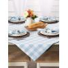 imageDII Buffalo Check Collection Classic Farmhouse Tablecloth Tablecloth 60x84 Gray ampamp WhiteLight Blue  White
