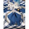 imageDII Buffalo Check Collection Classic Farmhouse Tablecloth Tablecloth 60x84 Gray ampamp WhiteNavy  Cream