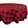 imageDII Buffalo Check Collection Classic Farmhouse Tablecloth Tablecloth 60x84 Gray ampamp WhiteRed  Black