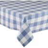 imageDII Buffalo Check Collection Classic Farmhouse Tablecloth Tablecloth 60x84 Gray ampamp WhiteStonewash Blue
