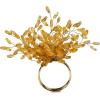 imageDII Christmas Thanksgiving Holiday Tabletop Dcor Collection Decorative Napkin Ring Holder Set 225quot Diameter Gold Vine 6 PieceGold Beaded Starburst