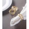 imageDII Christmas Thanksgiving Holiday Tabletop Dcor Collection Decorative Napkin Ring Holder Set 225quot Diameter Gold Vine 6 PieceGold Jewels