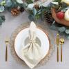 imageDII Christmas Thanksgiving Holiday Tabletop Dcor Collection Decorative Napkin Ring Holder Set 225quot Diameter Gold Vine 6 PieceGold Jewels