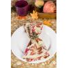 imageDII Christmas Thanksgiving Holiday Tabletop Dcor Collection Decorative Napkin Ring Holder Set 225quot Diameter Gold Vine 6 PieceGold Maple Leaf