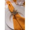 imageDII Christmas Thanksgiving Holiday Tabletop Dcor Collection Decorative Napkin Ring Holder Set 225quot Diameter Gold Vine 6 PieceGold Maple Leaf