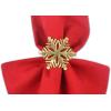 imageDII Christmas Thanksgiving Holiday Tabletop Dcor Collection Decorative Napkin Ring Holder Set 225quot Diameter Gold Vine 6 PieceGold Snowflake