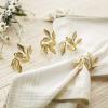 imageDII Christmas Thanksgiving Holiday Tabletop Dcor Collection Decorative Napkin Ring Holder Set 225quot Diameter Gold Vine 6 PieceGold Vine