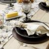 imageDII Christmas Thanksgiving Holiday Tabletop Dcor Collection Decorative Napkin Ring Holder Set 225quot Diameter Gold Vine 6 PieceGold Vine
