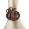 imageDII Christmas Thanksgiving Holiday Tabletop Dcor Collection Decorative Napkin Ring Holder Set 225quot Diameter Gold Vine 6 PieceRustic Harvest Pumpkin