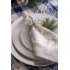 imageDII Christmas Thanksgiving Holiday Tabletop Dcor Collection Decorative Napkin Ring Holder Set 225quot Diameter Gold Vine 6 PieceSilver Beaded Cluster