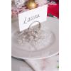 imageDII Christmas Thanksgiving Holiday Tabletop Dcor Collection Decorative Napkin Ring Holder Set 225quot Diameter Gold Vine 6 PieceSilver Beaded Starburst