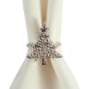 imageDII Christmas Thanksgiving Holiday Tabletop Dcor Collection Decorative Napkin Ring Holder Set 225quot Diameter Gold Vine 6 PieceSilver Christmas Tree
